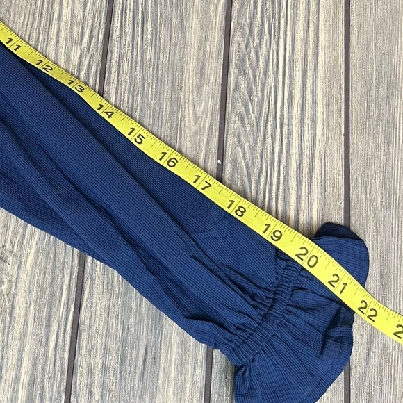 NEW Navy Blue Ruffle Dress Women's Small - Picture 13 of 15